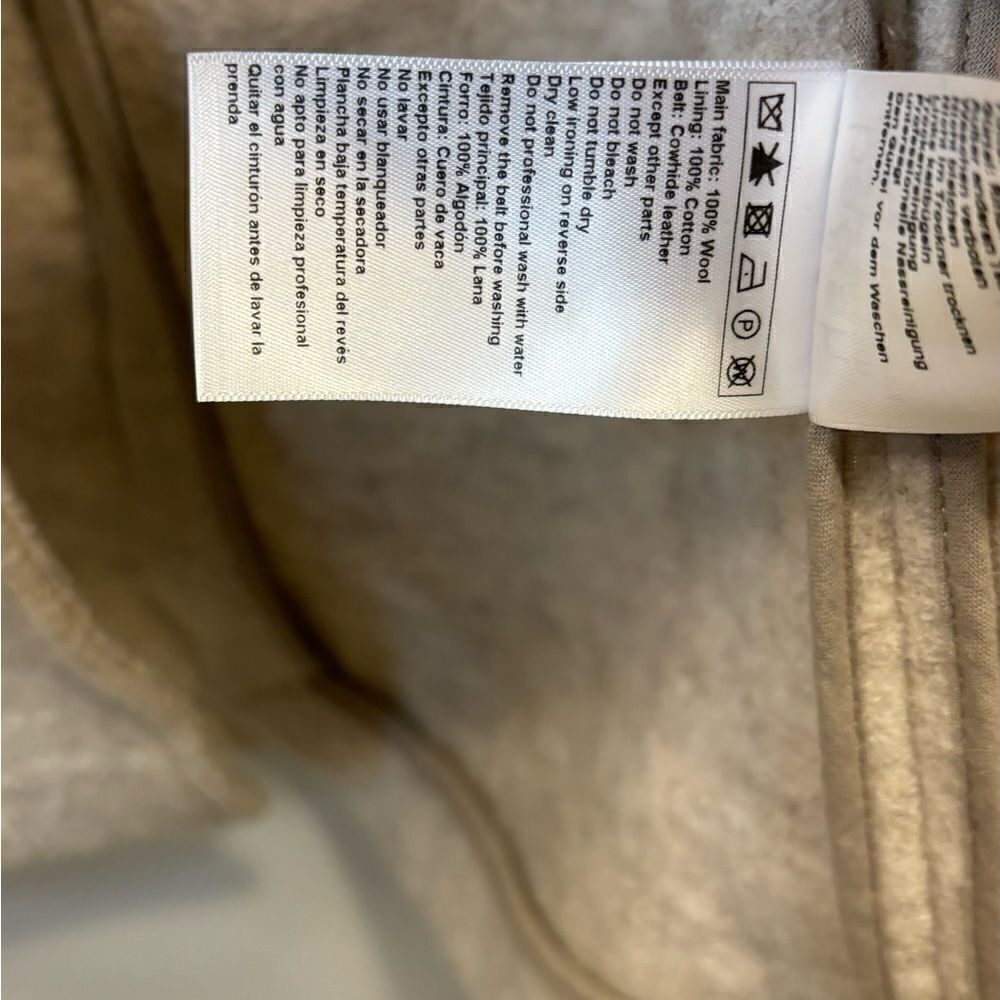 NWT Ba&Sh Come Wool White Tranch Coat Black Leather Belt Size XS - Picture 14 of 16